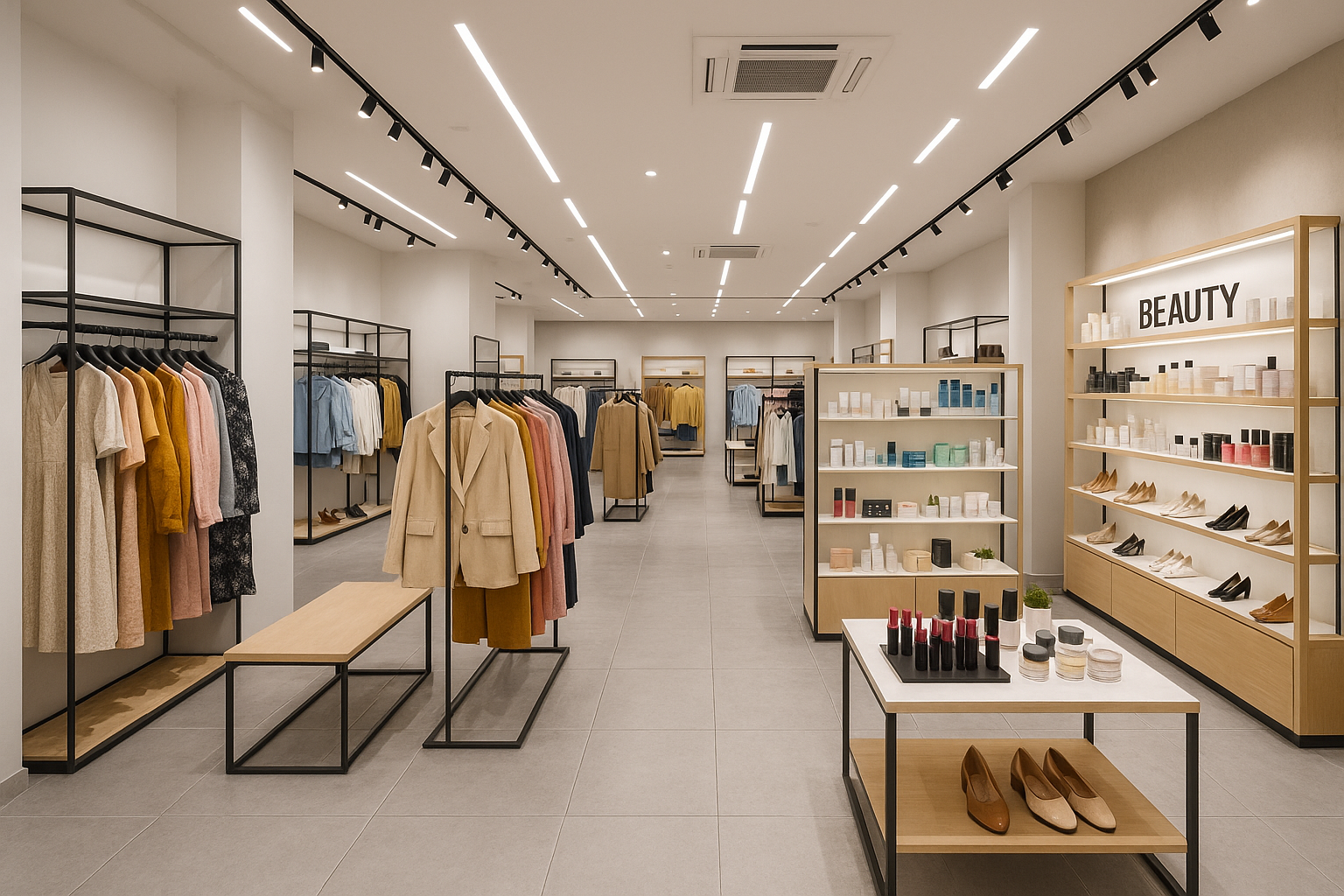 a store with clothes beauty products shoes and more
