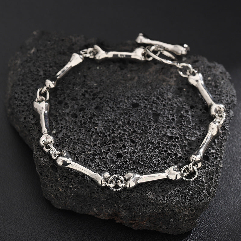 Bone String Bracelet Men's Trendy Fashion Hip Hop High-grade Versatile Simple